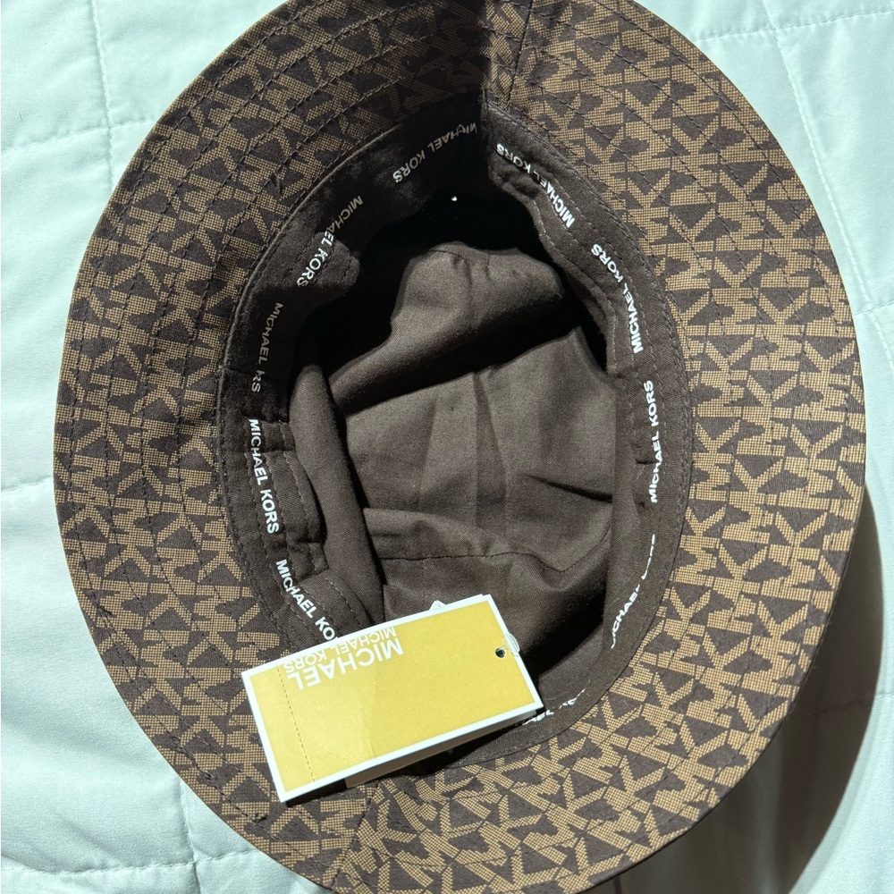 Michael Kors Brown Patterned Hat NWT - image 5